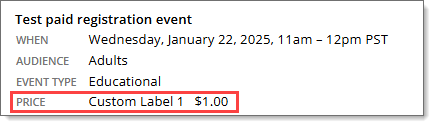 Custom price level label on registration form